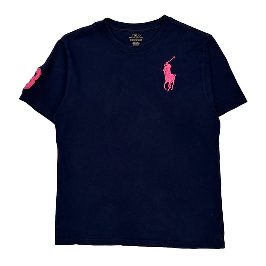 Polo By Ralph Lauren Graphic T-Shirt - Large Navy Cotton