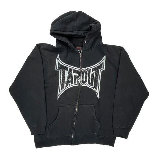 Tapout Logo Tap Out Hip Hop Hoodie - XL Black Cotton Blend