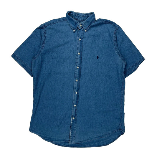 Ralph Lauren Short Sleeve Shirt - Large Blue Cotton