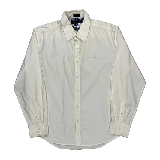 Tommy Hilfiger Shirt - Large White Cotton