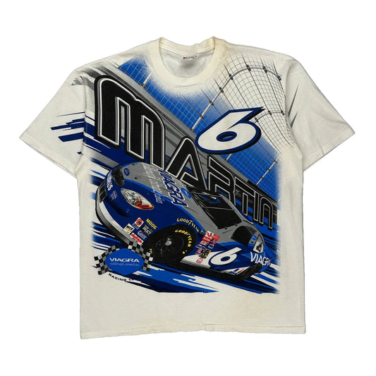 Racing Tee Jays Nascar T-Shirt - XL Blue Cotton