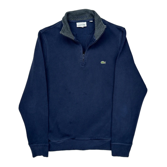 Lacoste 1/4 Zip - XL Navy Cotton