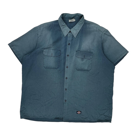Dickies Short Sleeve Shirt - 3XL Blue Cotton