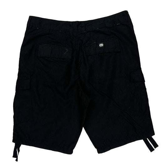 Ecko Unltd Hip Hop Cargo Shorts - 34W 12L Black Cotton