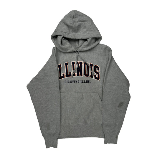 Reverse Weave Champion Hoodie - Small Grey Cotton