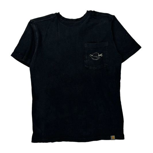 Crafted By Hand Carhartt Graphic T-Shirt - Small Black Cotton