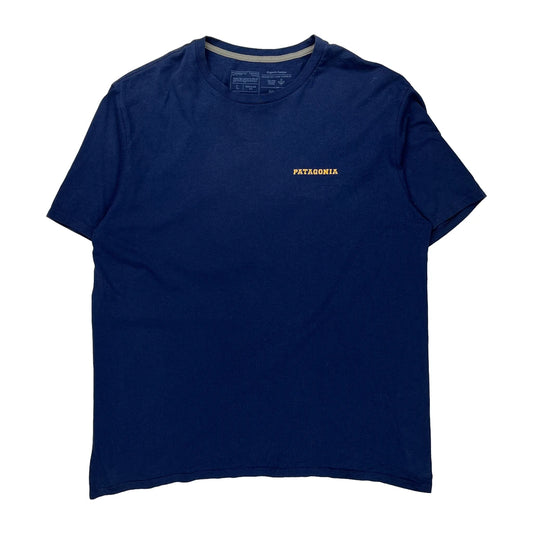 Patagonia Graphic T-Shirt - Large Blue Cotton