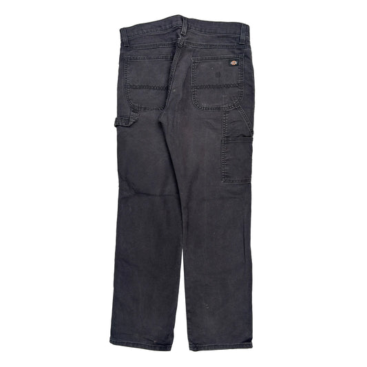 Dickies Carpenter Trousers - 32W 32L Black Cotton