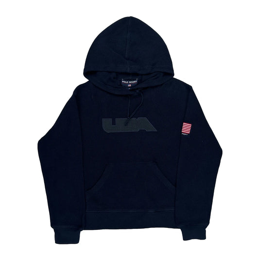 Polo Sport Hoodie - Large Navy Cotton