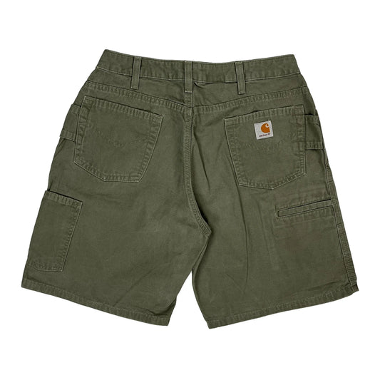Carhartt Carpenter Shorts - 30W 9L Green Cotton