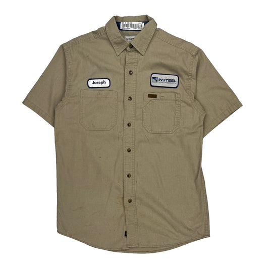 Insteel Wire Products Carhartt Short Sleeve Shirt - Medium Khaki Cotton