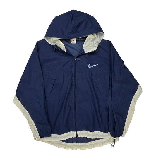 Nike Spellout Windbreaker - XL Blue Nylon