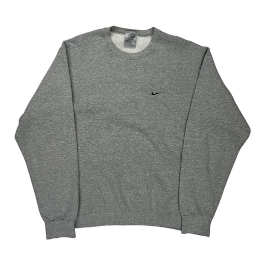 Nike Sweatshirt - XL Grey Cotton Blend