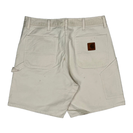 Carhartt Carpenter Shorts - 34W 8L Cream Cotton