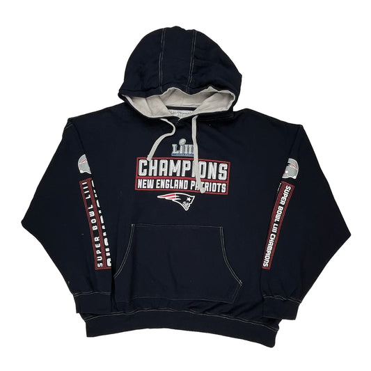 New England Patriots Fanatics Nfl Hoodie - 2XL Navy Cotton Blend