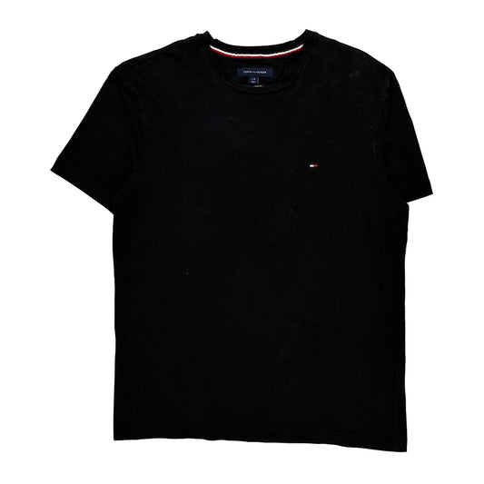 Tommy Hilfiger Slim Fit T-Shirt - Large Black Cotton