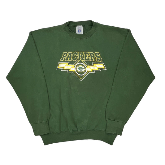 Packers Logo Athletics Nfl Sweatshirt - Large Green Cotton