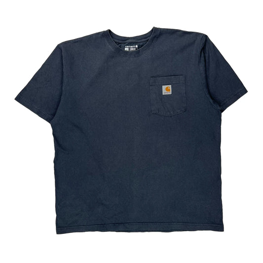 Carhartt T-Shirt - Large Navy Cotton