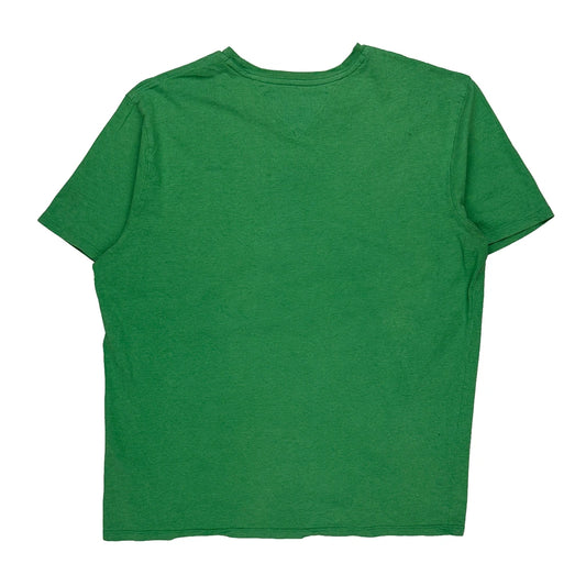 Tommy Hilfiger T-Shirt - Large Green Cotton