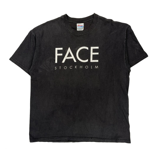 Face Stockholm Hanes Single Stitch T-Shirt - XL Black Cotton