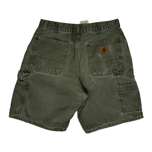 Carhartt Carpenter Shorts - 32W 8L Green Cotton