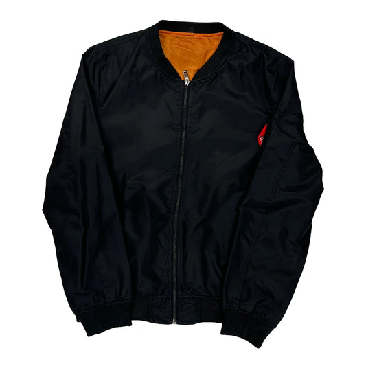 Ma-1 Alpha Industries Bomber Jacket - Large Black Nylon