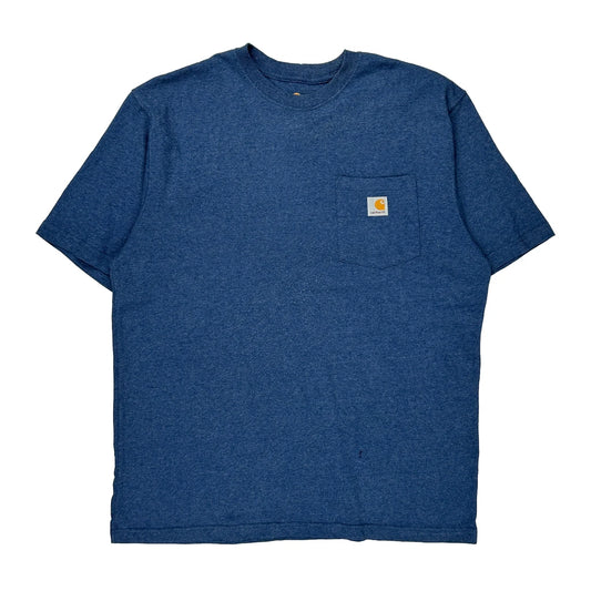 Carhartt T-Shirt - Large Blue Cotton