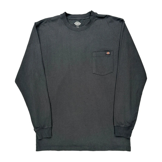 Dickies Tall Long Sleeve T-Shirt - Large Grey Cotton