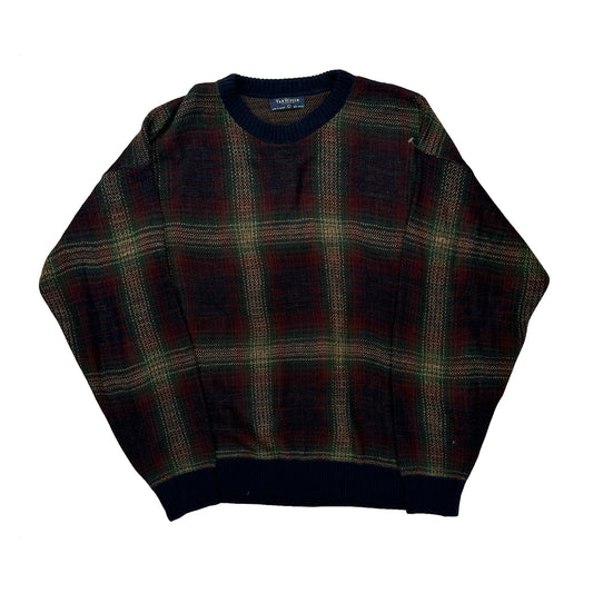 Van Heusen Checked Jumper - Large Multicoloured Acrylic