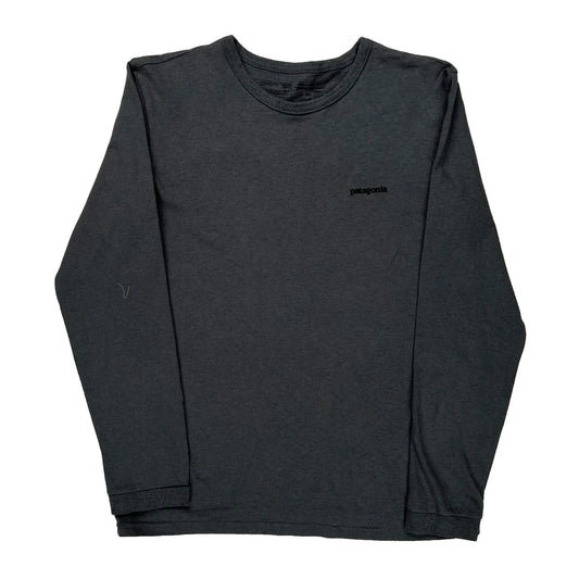 Patagonia Graphic Long Sleeve T-Shirt - Small Grey Cotton