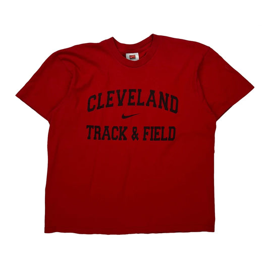 Nike Graphic T-Shirt - Medium Red Cotton