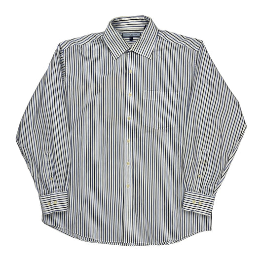 Tommy Hilfiger Striped Shirt - Large Blue Cotton