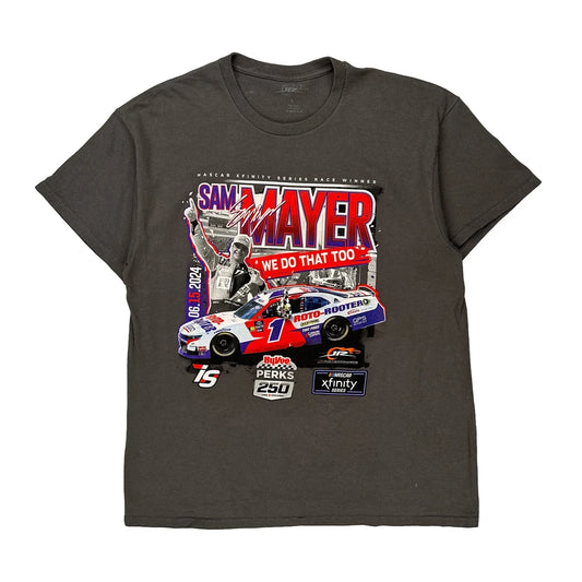 Sam Mayer Jr Graphic T-Shirt - Large Grey Cotton