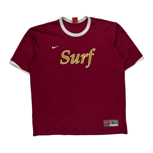 Surf Nike Jersey - Large Burgundy Polyester