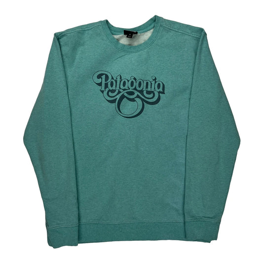 Patagonia Graphic Sweatshirt - Medium Green Cotton