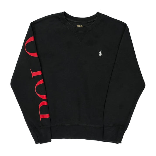 Age 8-9 Polo By Ralph Lauren Spellout Long Sleeve T-Shirt - Medium Red Cotton