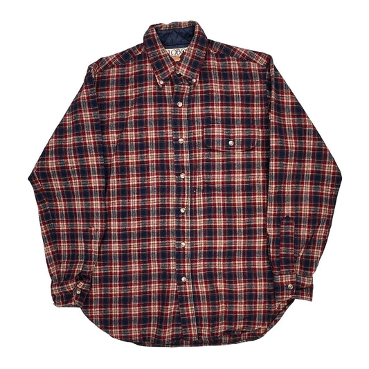 Pendleton Checked Flannel Shirt - Medium Blue Virgin Wool
