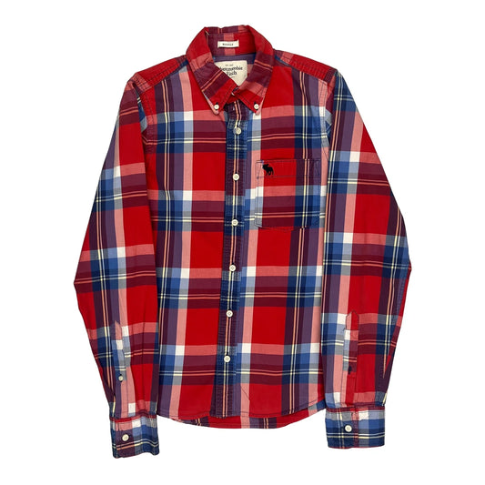Abercrombie & Fitch Checked Shirt - Medium White Cotton
