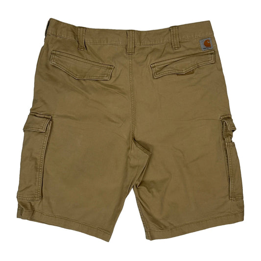 Carhartt Cargo Shorts - 38W 11L Khaki Cotton