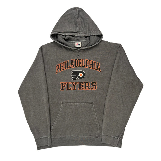 Philadelphia Flyers Majestic Hoodie - 2XL Grey Cotton Blend