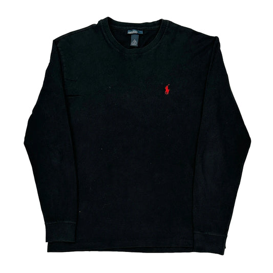 Polo By Ralph Lauren Long Sleeve T-Shirt - Small Black Cotton