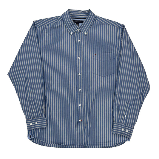 Tommy Hilfiger Striped Shirt - XL Blue Cotton