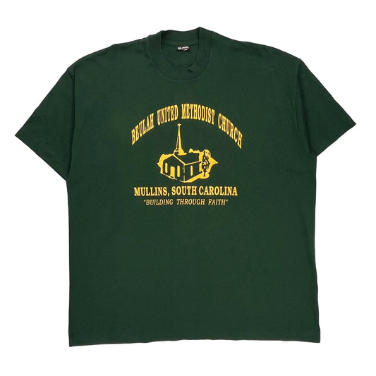 Beulah United Methodist Church Fruit Of The Loom Single Stitch T-Shirt - 2XL Green Cotton Blend