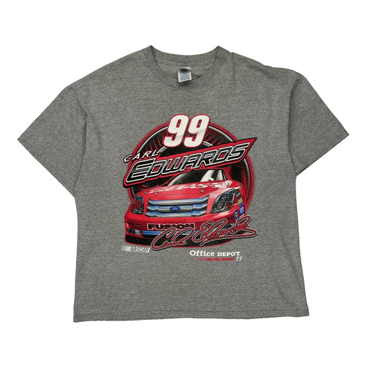 Carl Edwards Nascar Nascar T-Shirt - XL Grey Cotton Blend