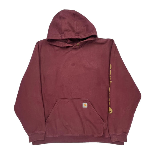 Carhartt Hoodie - 2XL Burgundy Cotton