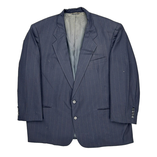 Christian Dior Pinstripe Blazer - 2XL Navy Virgin Wool