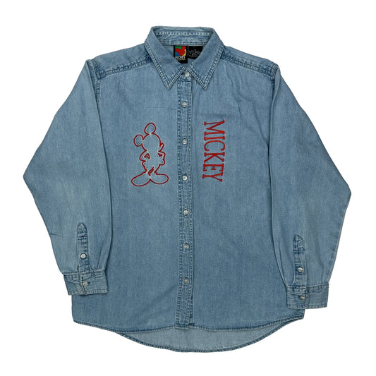 Mickey Unlimited Denim Shirt - Medium Light Wash Cotton