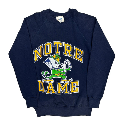 Notre Dame Champion College Sweatshirt - Medium Navy Cotton