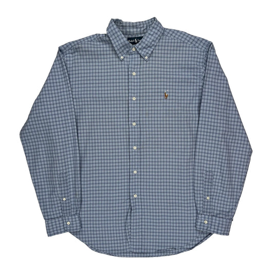 Ralph Lauren Checked Shirt - XL Blue Cotton