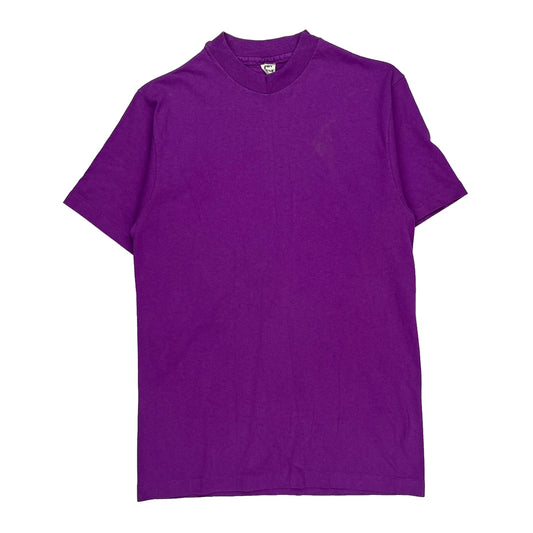 Blank Body Scene Single Stitch T-Shirt - Large Purple Cotton